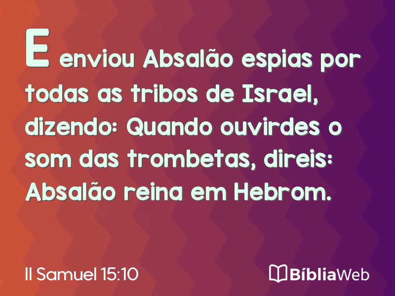 II Samuel 15:10 em imagem para compartilhar