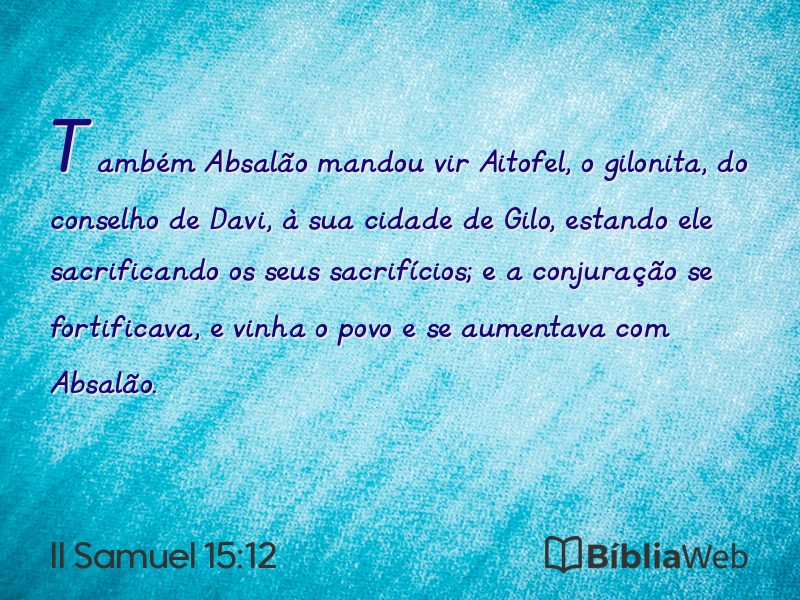 II Samuel 15:12 em imagem para compartilhar