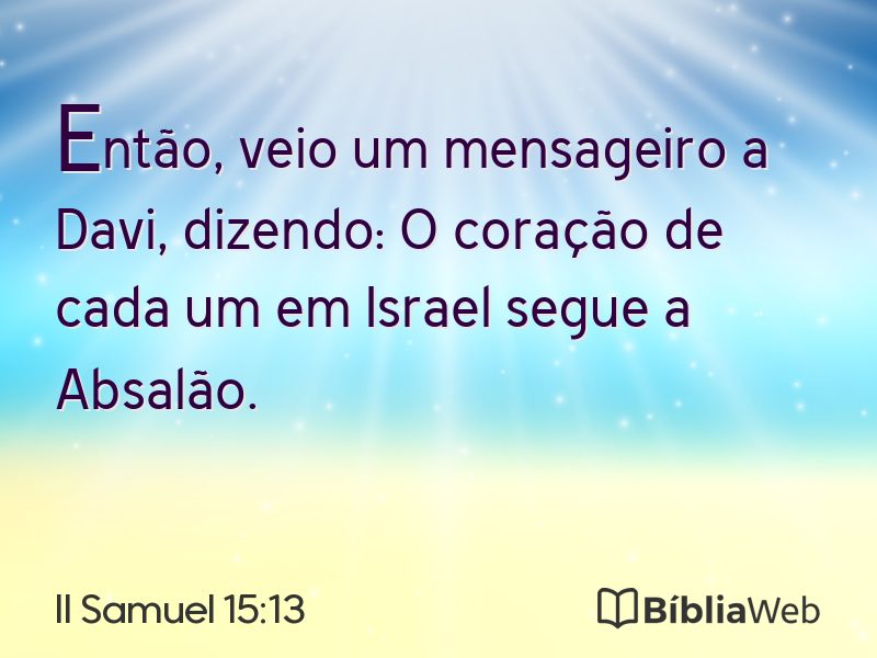 II Samuel 15:13 em imagem para compartilhar