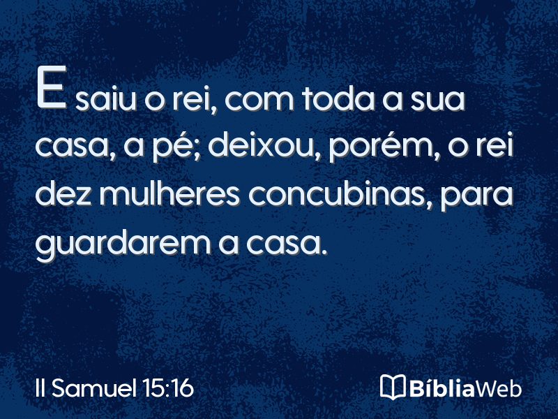 II Samuel 15:16 em imagem para compartilhar