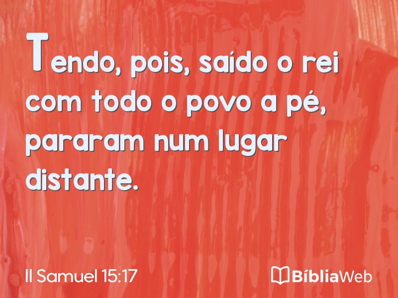II Samuel 15:17 em imagem para compartilhar