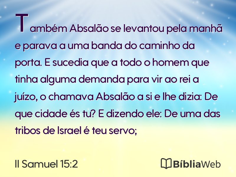 II Samuel 15:2 em imagem para compartilhar