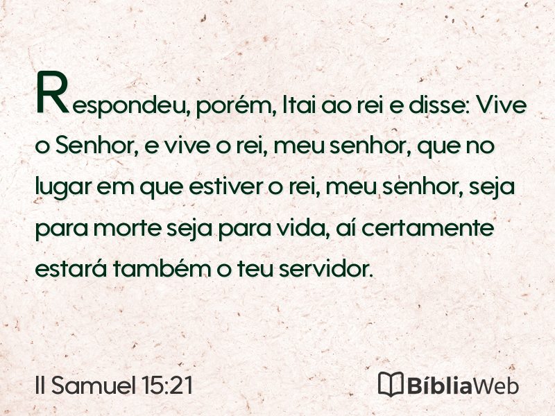 II Samuel 15:21 em imagem para compartilhar
