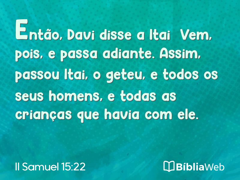 II Samuel 15:22 em imagem para compartilhar