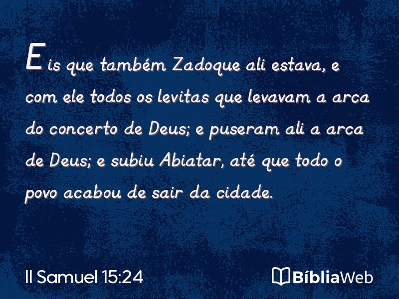 II Samuel 15:24 em imagem para compartilhar
