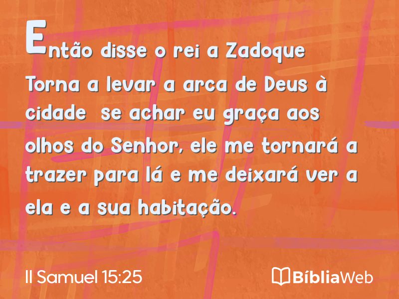 II Samuel 15:25 em imagem para compartilhar