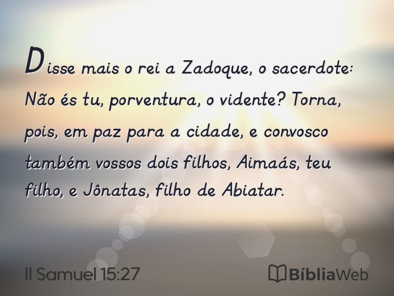 II Samuel 15:27 em imagem para compartilhar