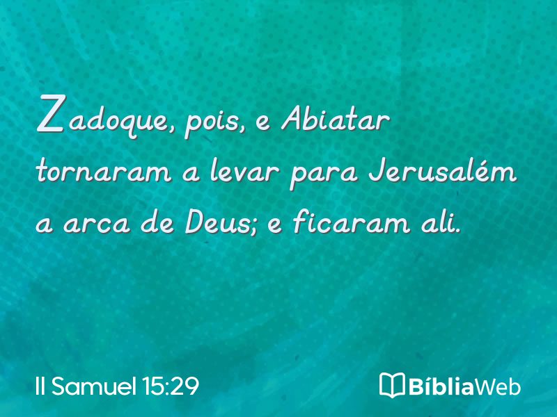 II Samuel 15:29 em imagem para compartilhar