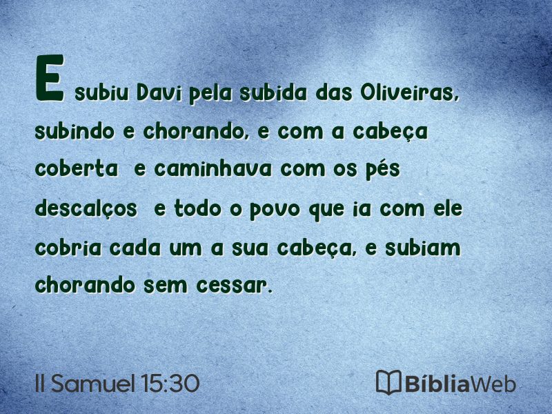 II Samuel 15:30 em imagem para compartilhar