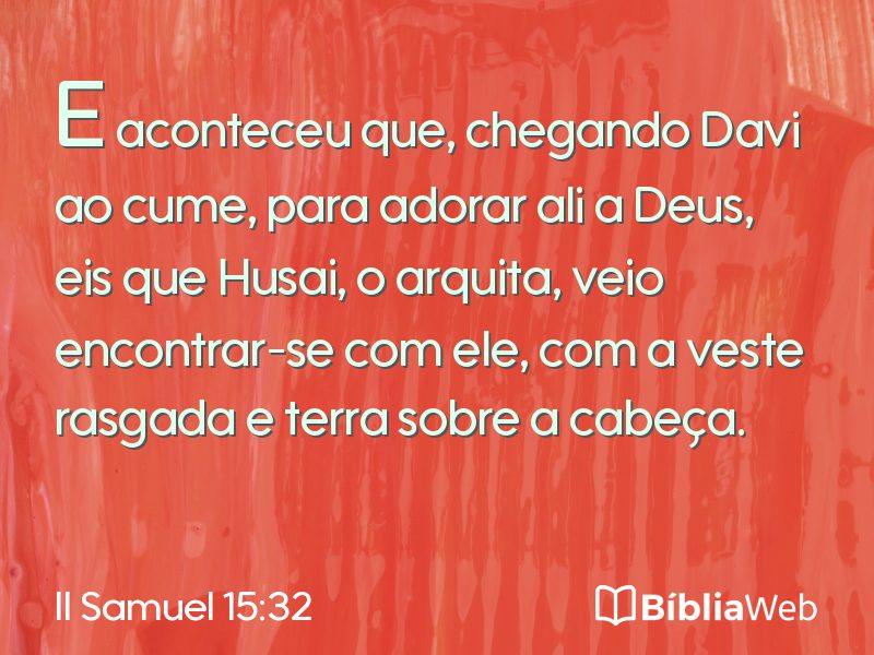 II Samuel 15:32 em imagem para compartilhar