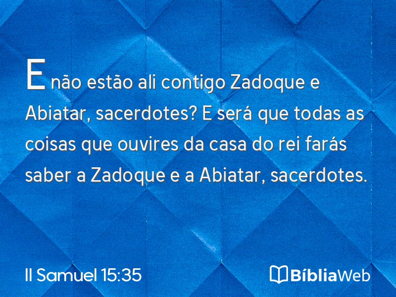 II Samuel 15:35 em imagem para compartilhar