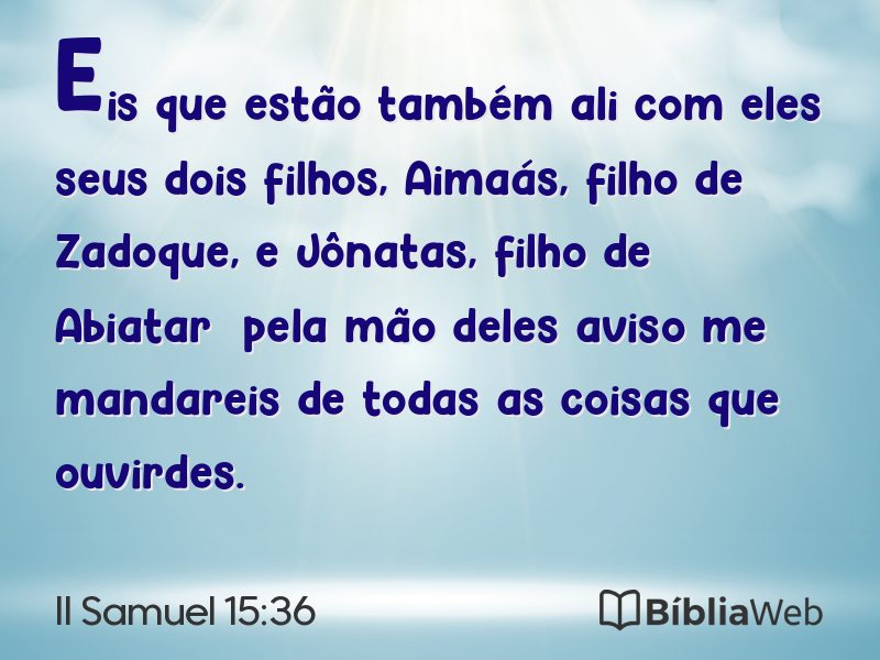 II Samuel 15:36 em imagem para compartilhar