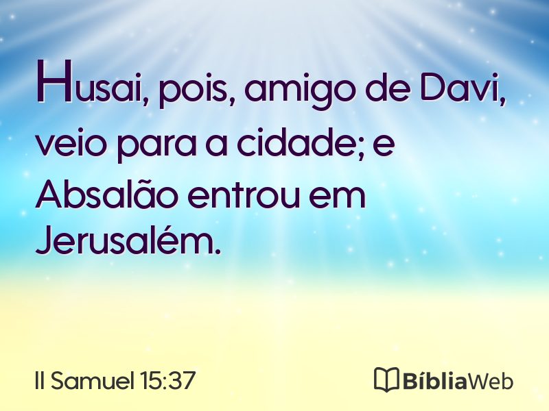 II Samuel 15:37 em imagem para compartilhar