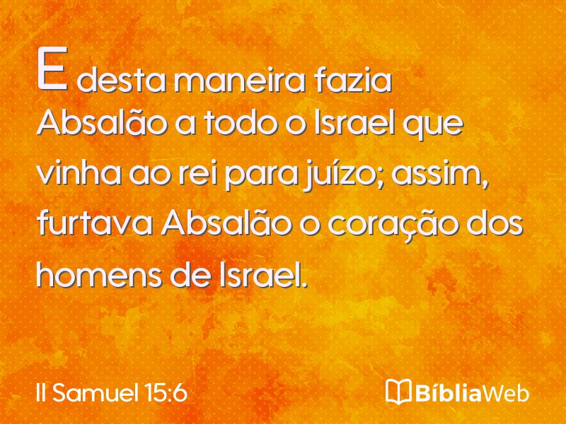 II Samuel 15:6 em imagem para compartilhar