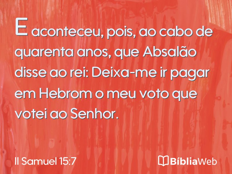 II Samuel 15:7 em imagem para compartilhar