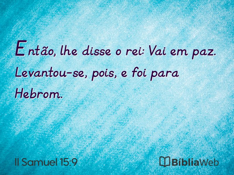 II Samuel 15:9 em imagem para compartilhar