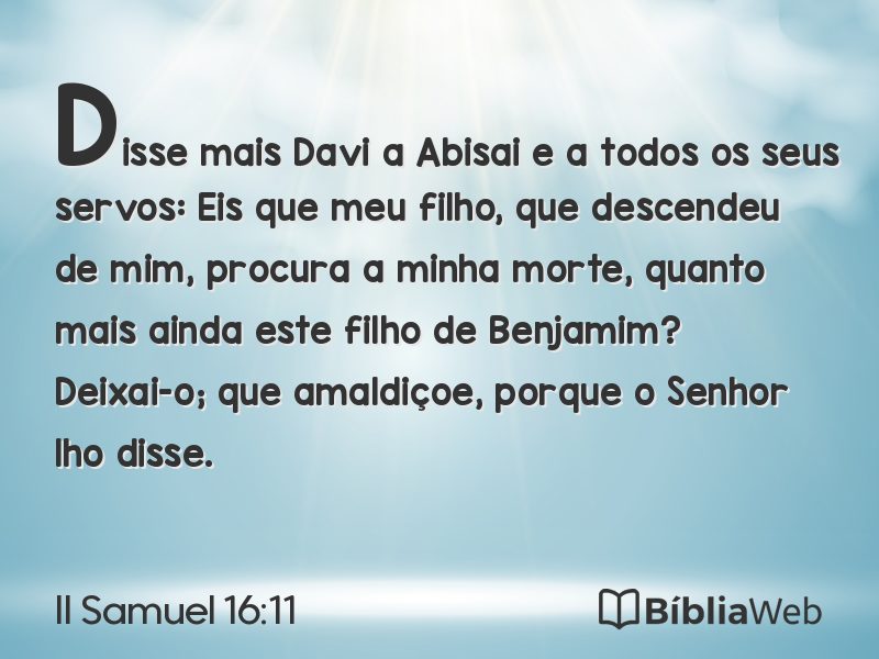 II Samuel 16:11 em imagem para compartilhar