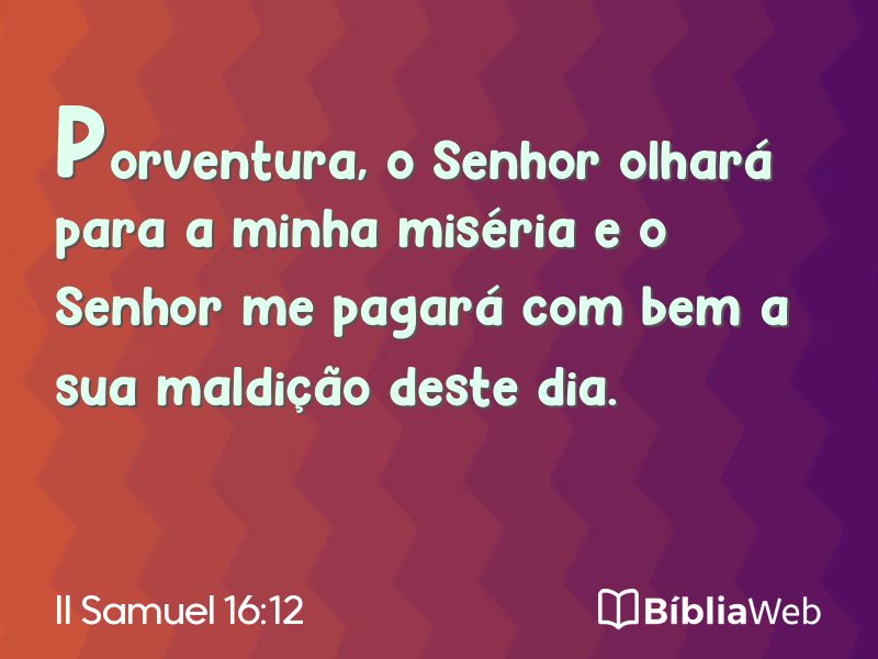 II Samuel 16:12 em imagem para compartilhar