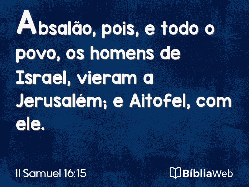 II Samuel 16:15 em imagem para compartilhar