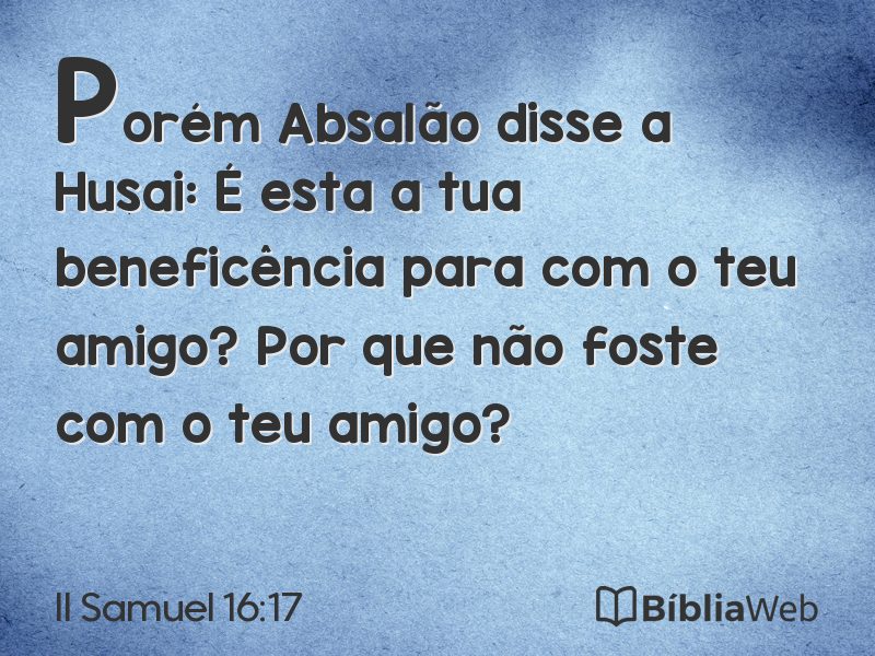 II Samuel 16:17 em imagem para compartilhar
