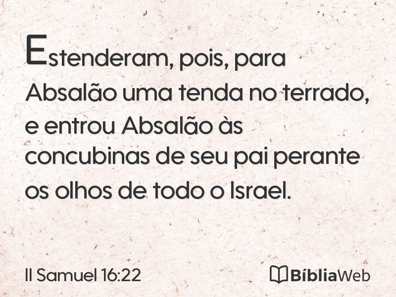 II Samuel 16:22 em imagem para compartilhar