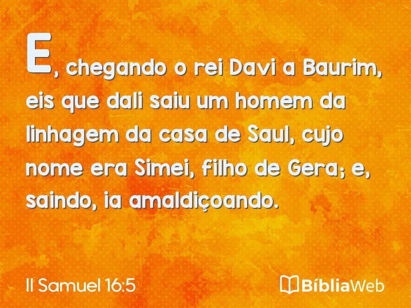 II Samuel 16:5 em imagem para compartilhar