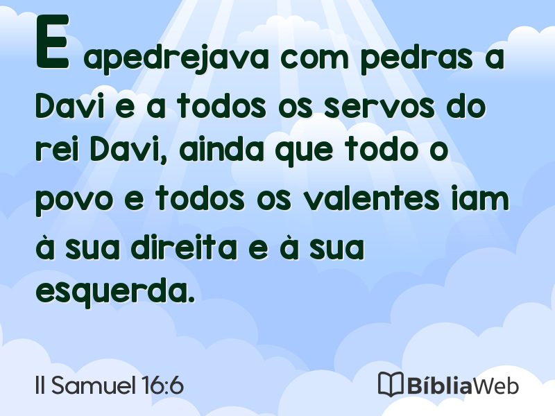 II Samuel 16:6 em imagem para compartilhar