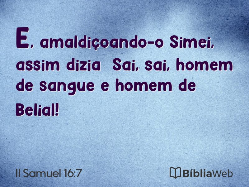 II Samuel 16:7 em imagem para compartilhar