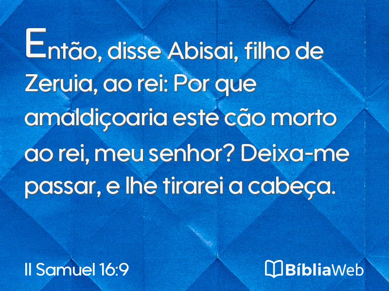 II Samuel 16:9 em imagem para compartilhar
