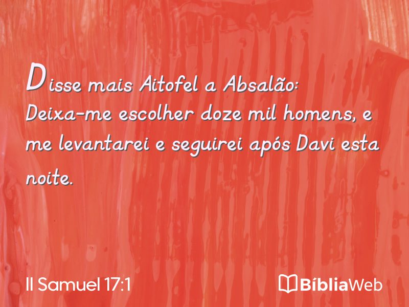 II Samuel 17:1 em imagem para compartilhar