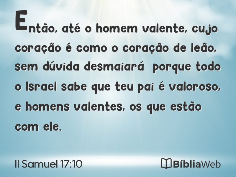 II Samuel 17:10 em imagem para compartilhar