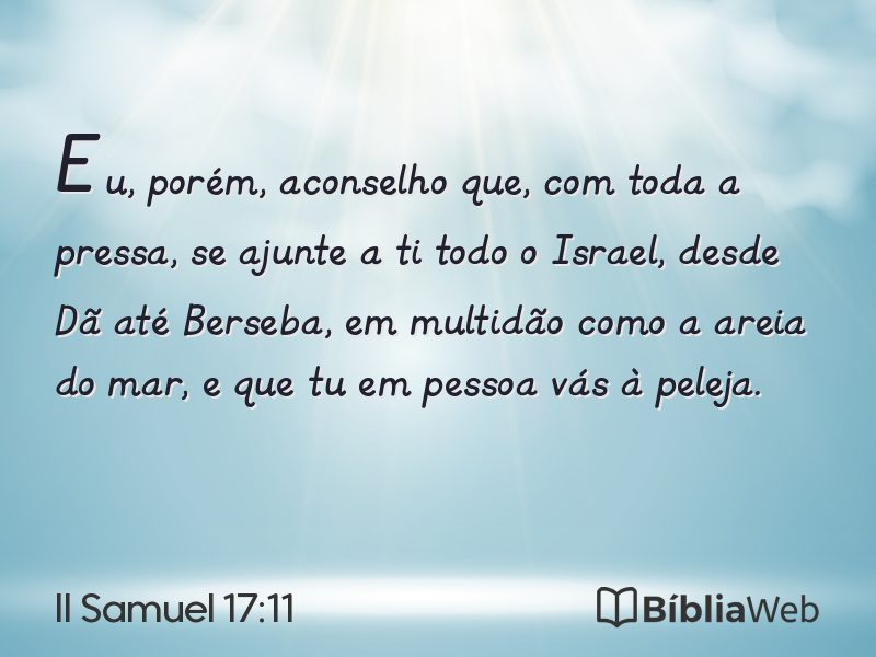 II Samuel 17:11 em imagem para compartilhar