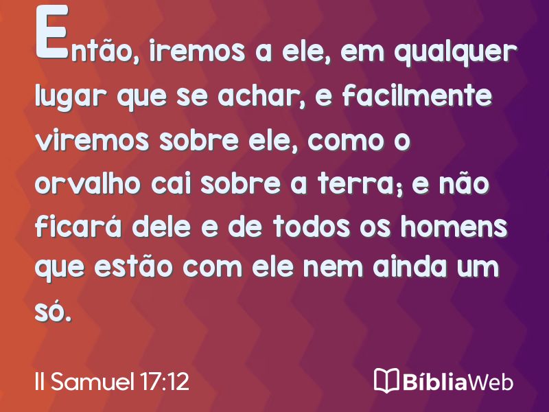 II Samuel 17:12 em imagem para compartilhar