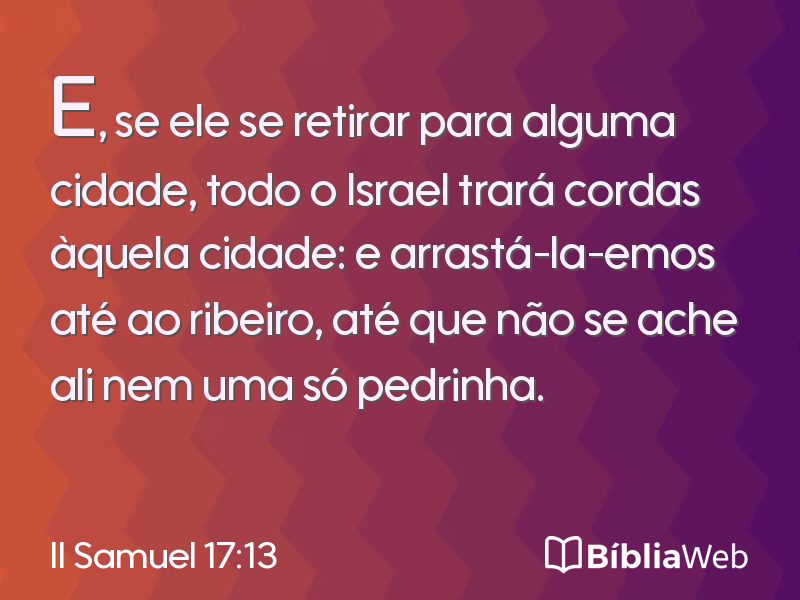 II Samuel 17:13 em imagem para compartilhar