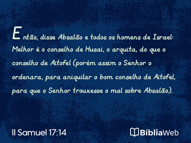II Samuel 17:14 em imagem para compartilhar