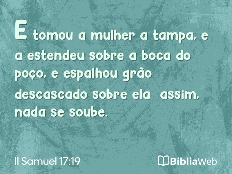 II Samuel 17:19 em imagem para compartilhar