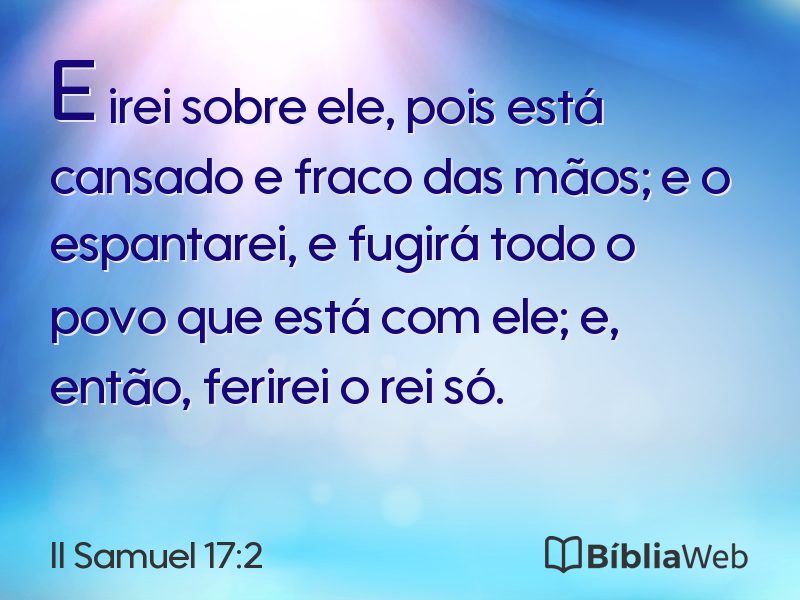 II Samuel 17:2 em imagem para compartilhar