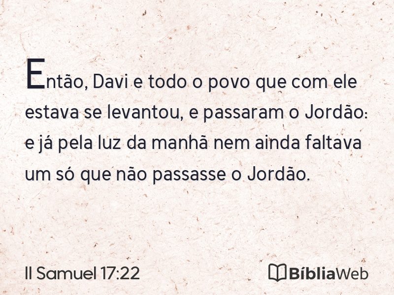 II Samuel 17:22 em imagem para compartilhar