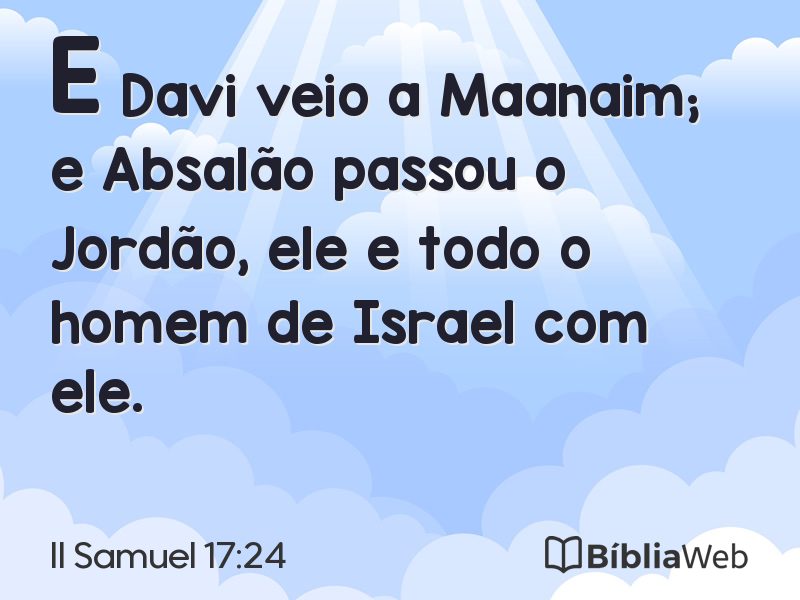 II Samuel 17:24 em imagem para compartilhar