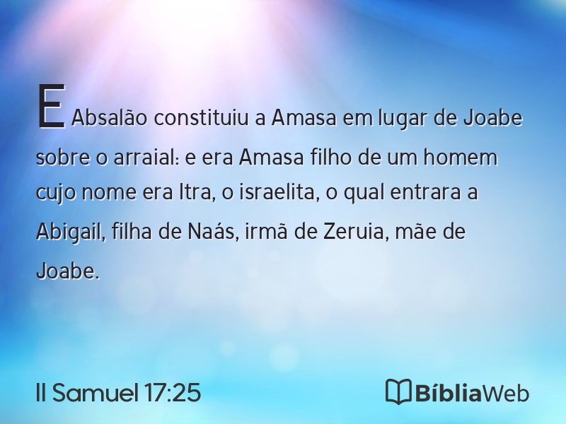 II Samuel 17:25 em imagem para compartilhar