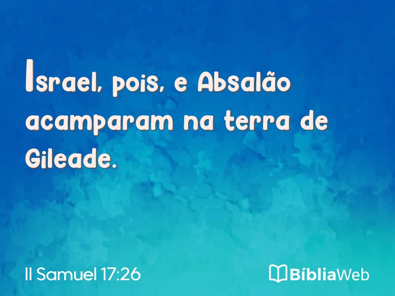 II Samuel 17:26 em imagem para compartilhar