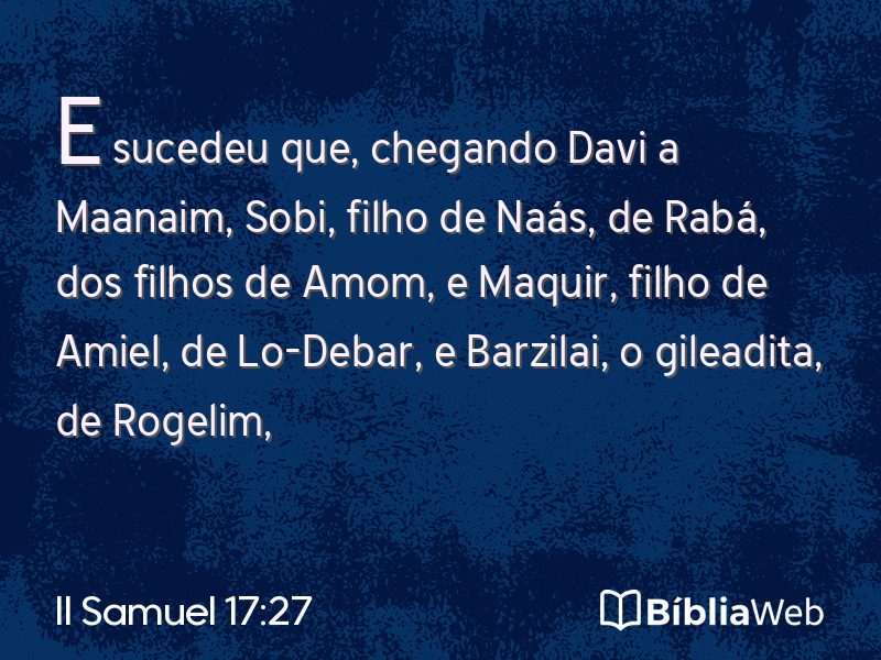 II Samuel 17:27 em imagem para compartilhar
