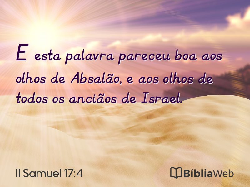 II Samuel 17:4 em imagem para compartilhar