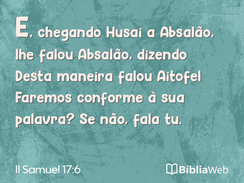 II Samuel 17:6 em imagem para compartilhar