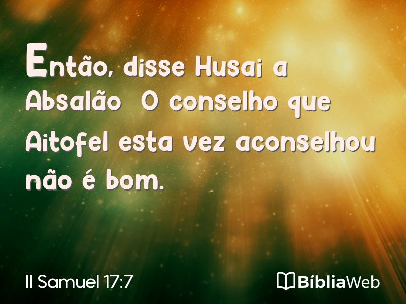 II Samuel 17:7 em imagem para compartilhar