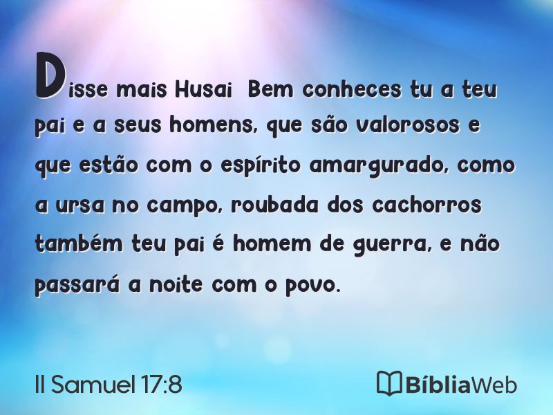 II Samuel 17:8 em imagem para compartilhar