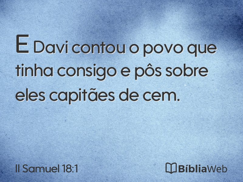 II Samuel 18:1 em imagem para compartilhar