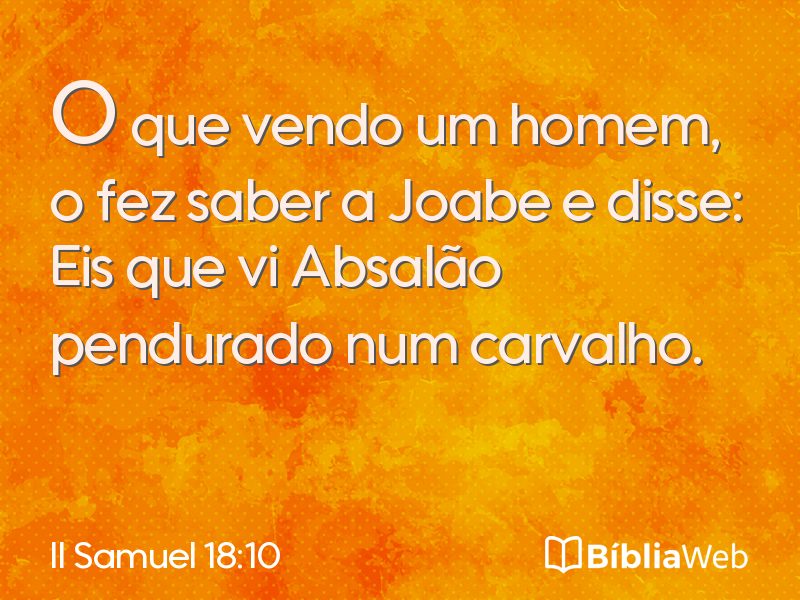 II Samuel 18:10 em imagem para compartilhar