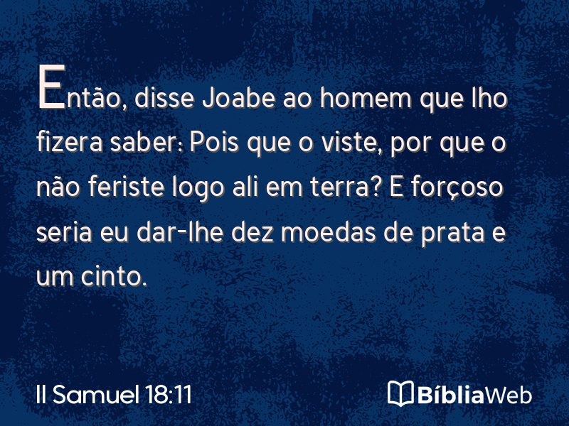 II Samuel 18:11 em imagem para compartilhar