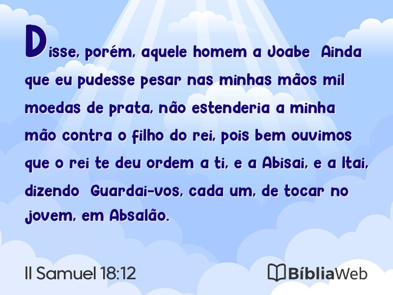 II Samuel 18:12 em imagem para compartilhar